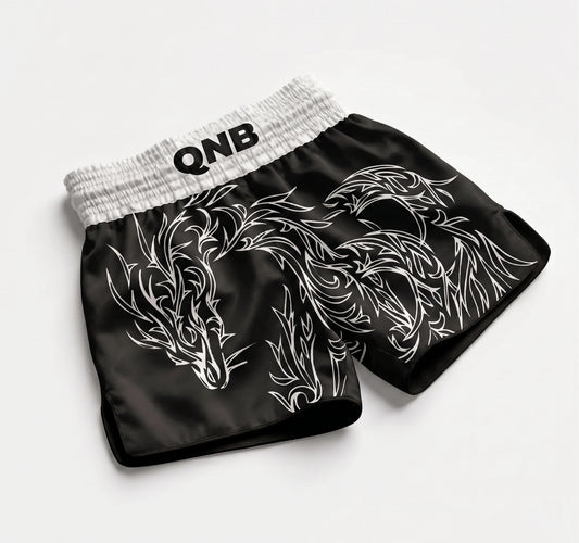 Dragon Elite Thai Shorts - Black/White