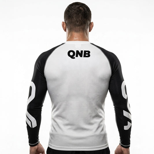 Comfort Full Sleeves 4 way Stretch Rashuguard - White/Black