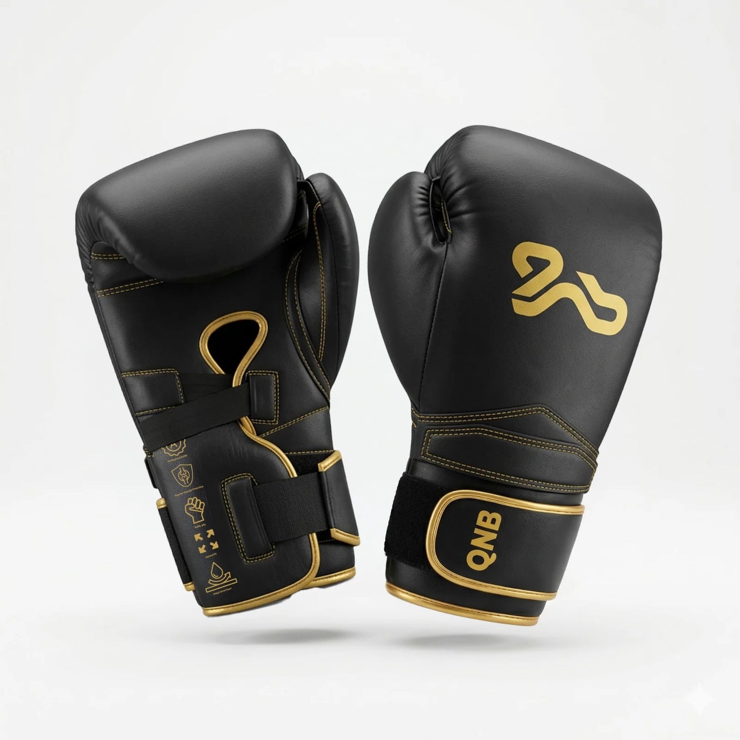 Max Wrist Support Boxing Gloves - Black/Gold