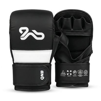 Elite MMA Gloves- Black White