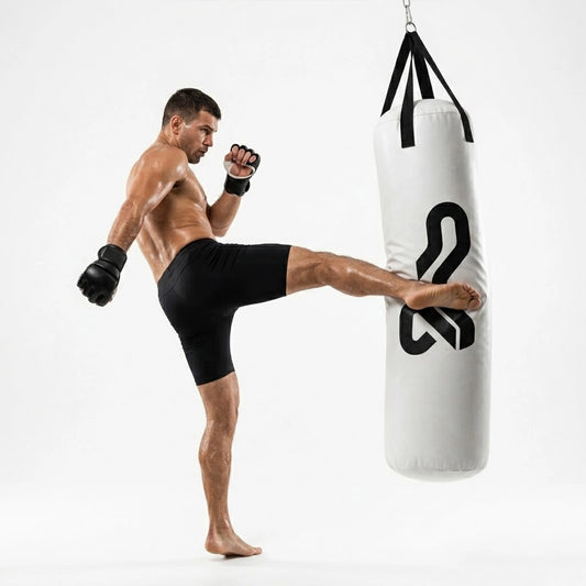 Heavy Duty Training Punching Bag - White/Black