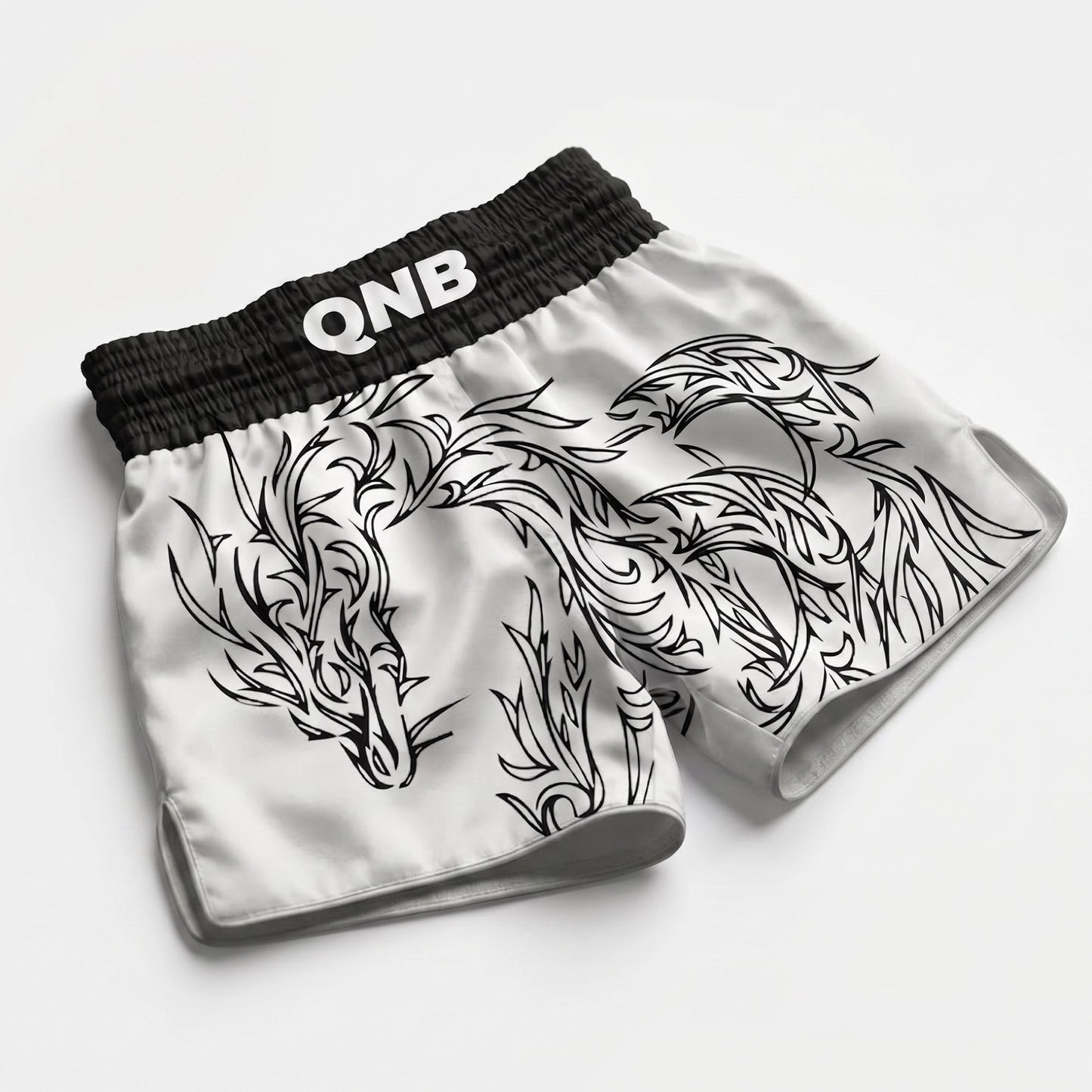 Dragon Elite Thai Shorts - White/Black