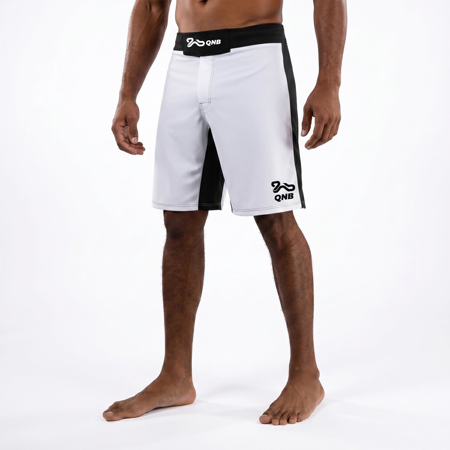 Elite Fight MMA Shorts - White/Black