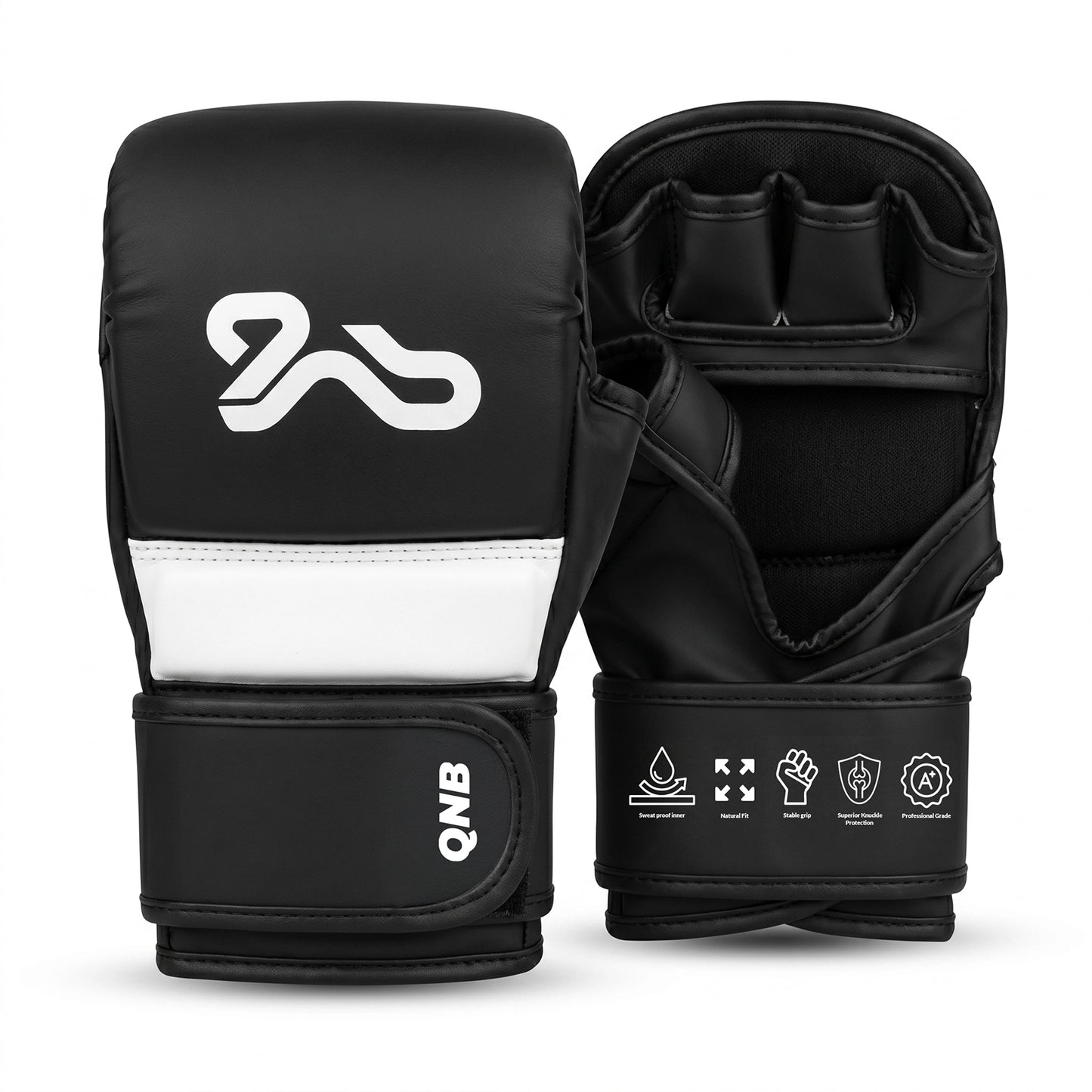 Elite Boxing Gloves - Black/White