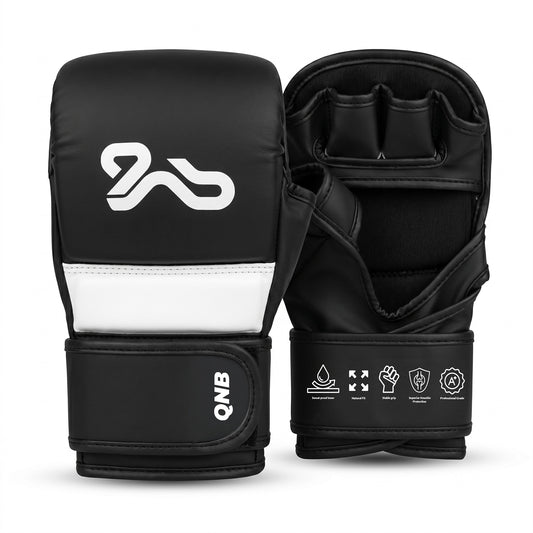 Elite Boxing Gloves - Black/White