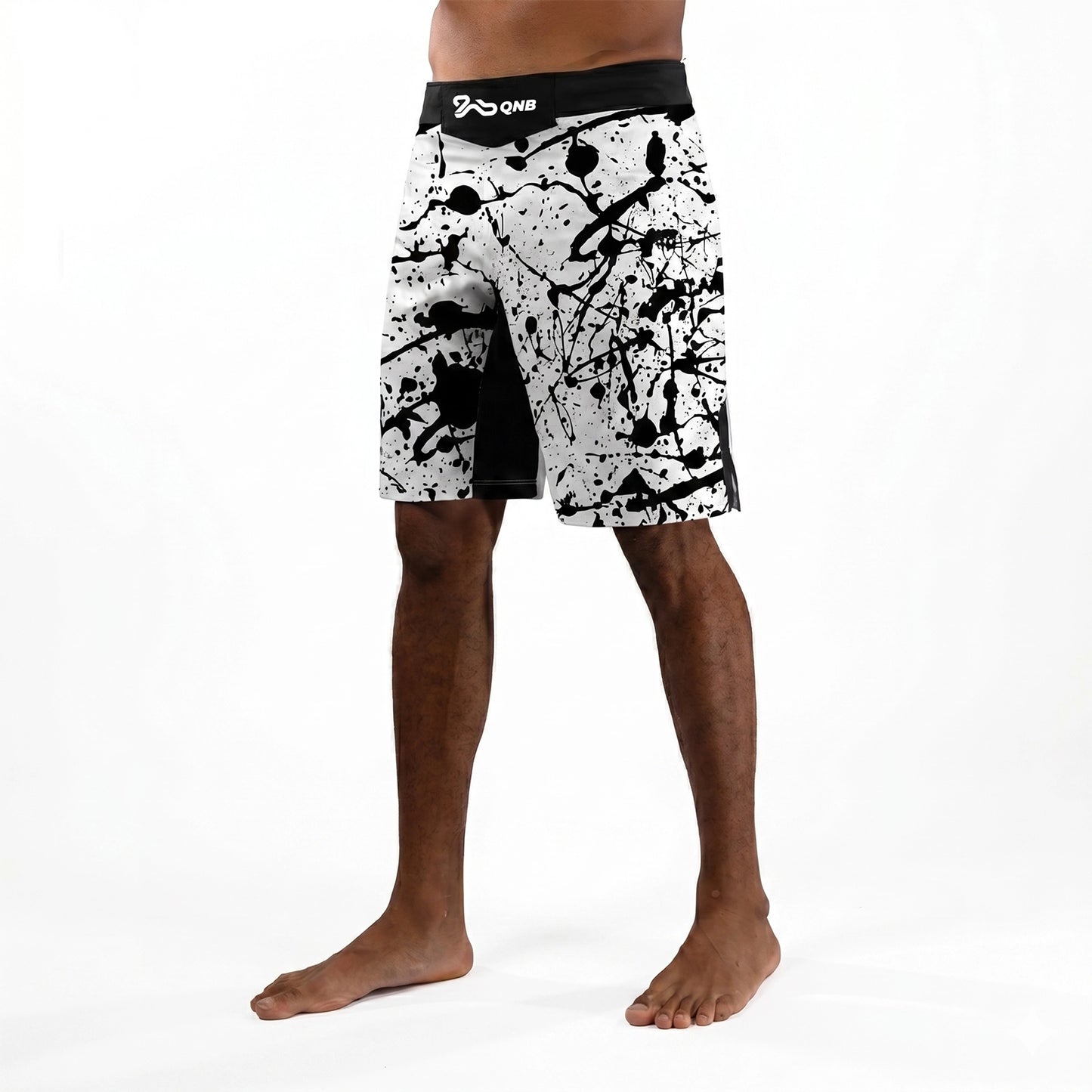 Splatter MMA Shorts - White/Black
