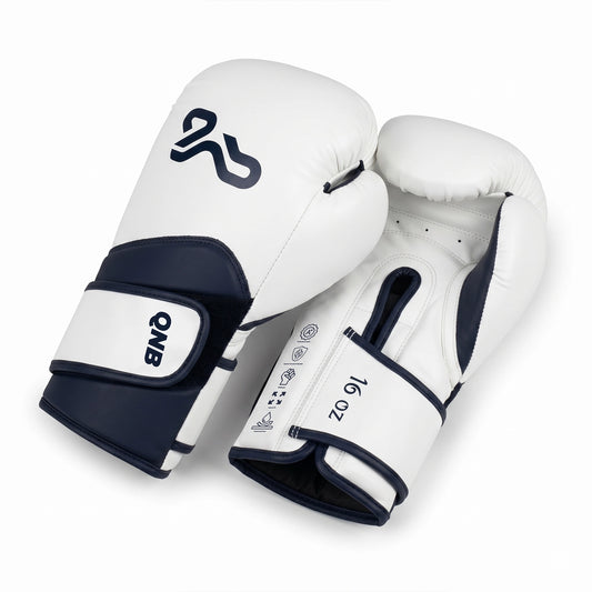 Elite Training Boxing Gloves - White/Black