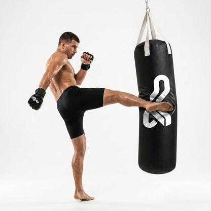Heavy Duty Training Punching Bag - Black/White