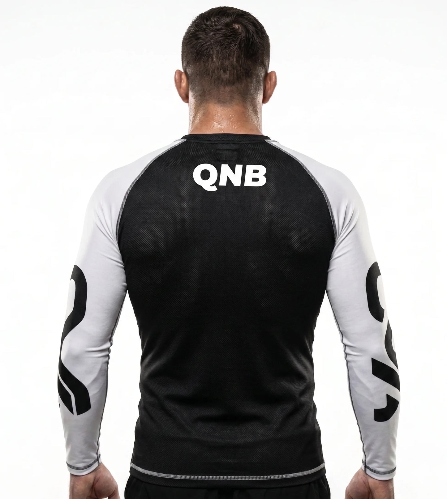 Comfort Full Sleeves 4 way Stretch Rashuguard - Black/White