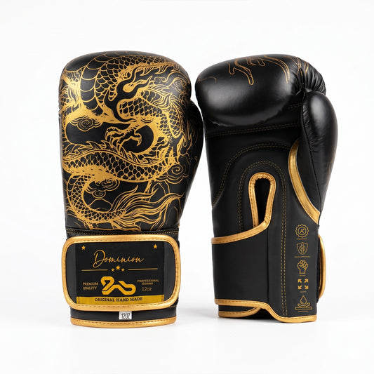 Domanion Series Boxing Gloves - Black/Gold