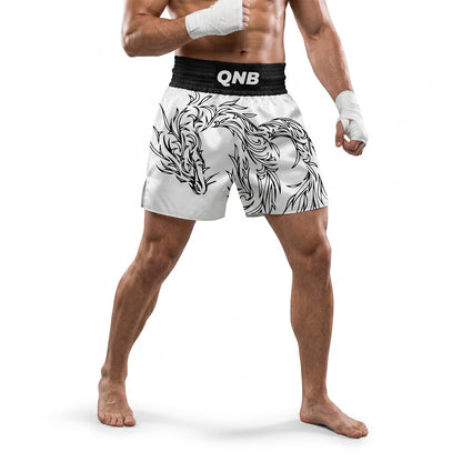 Dragon Elite Thai Shorts - White/Black