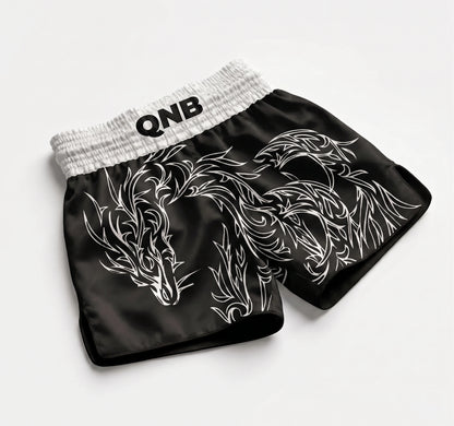 Dragon Elite Thai Shorts - Black/White
