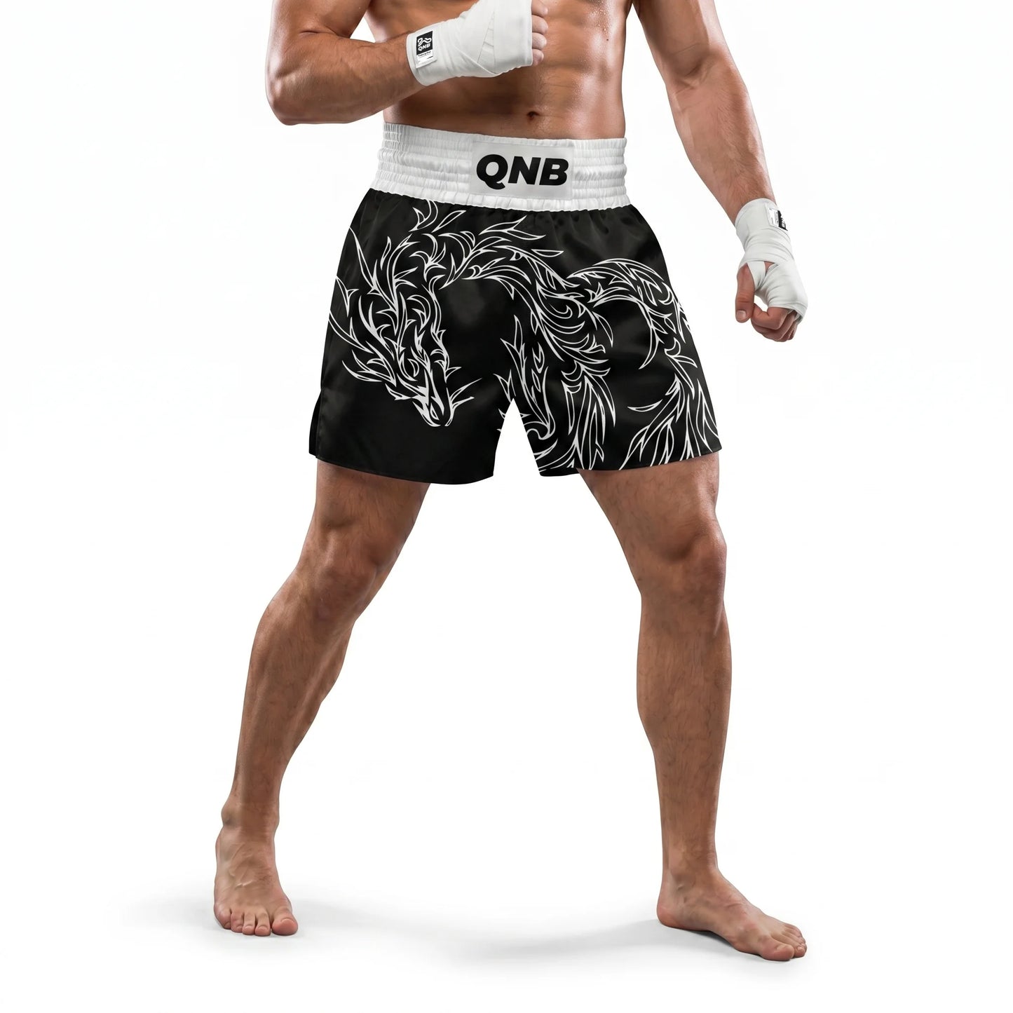 Dragon Elite Thai Shorts - Black/White