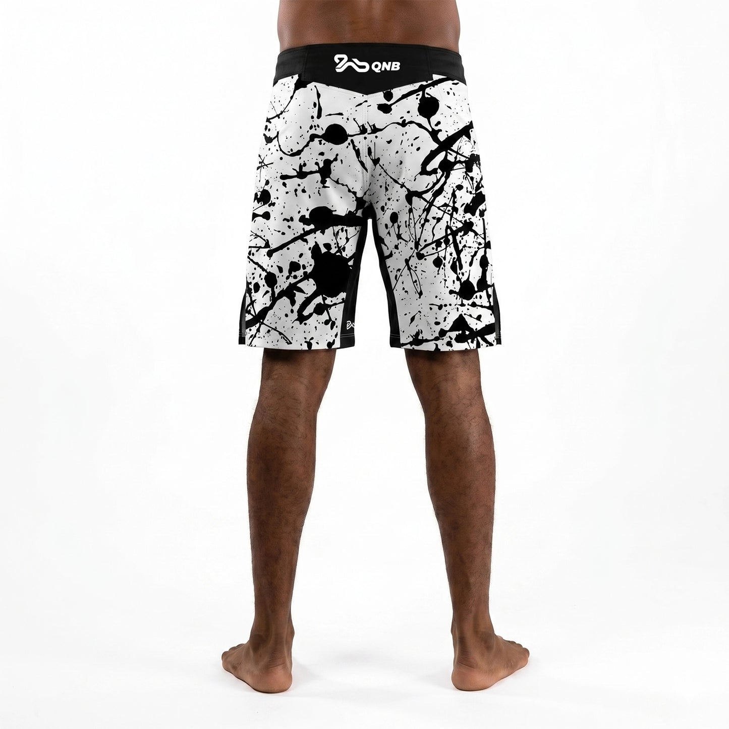 Splatter MMA Shorts - White/Black