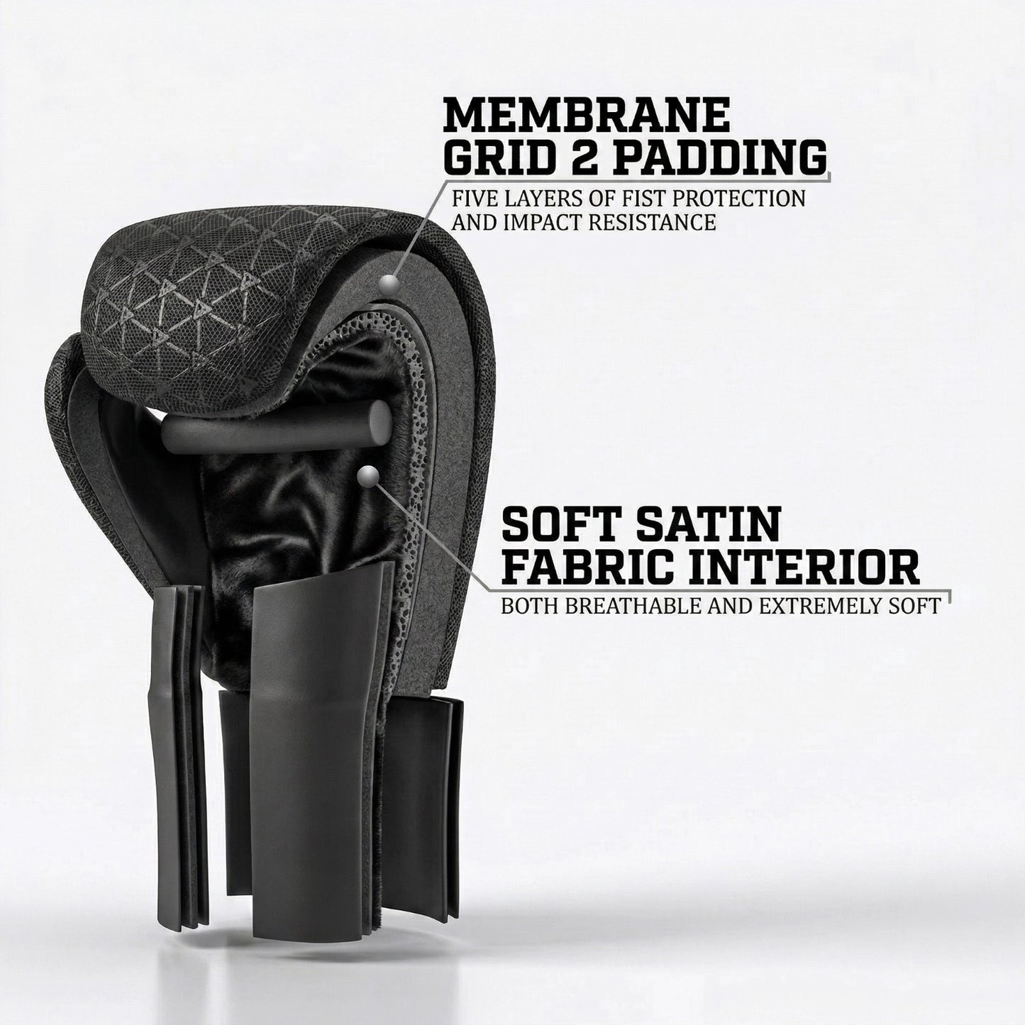 Elite Training Boxing Gloves - White/Black